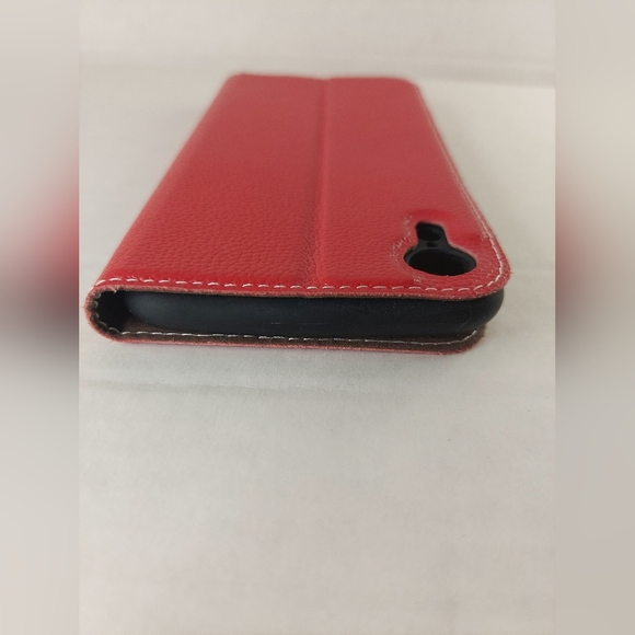 Copmob Orange IPXR iPhone XR Fold Multi-Material Genuine Leather Flip Case - Picture 11 of 11